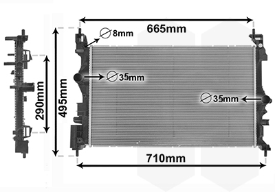 Radiator, racire motor 37012701 VAN WEZEL