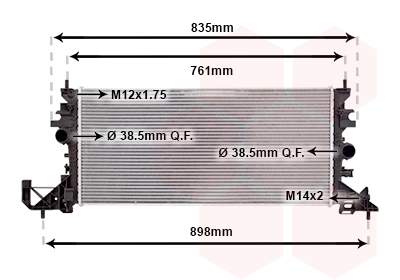 Radiator, racire motor 37012704 VAN WEZEL