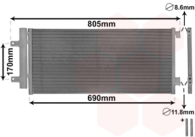 Condensator, climatizare 37015705 VAN WEZEL