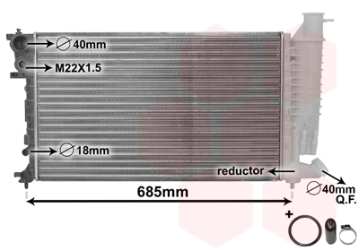 Radiator, racire motor 40002140 VAN WEZEL