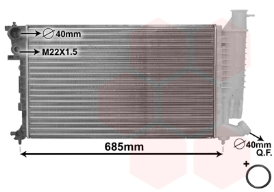 Radiator, racire motor 40002141 VAN WEZEL