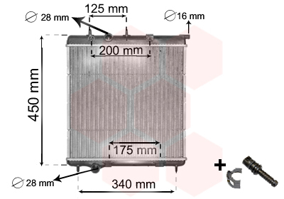 Radiator, racire motor 40002298 VAN WEZEL