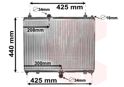 Radiator, racire motor 40002358 VAN WEZEL