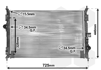 Radiator, racire motor 40002386 VAN WEZEL