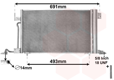 Condensator, climatizare 40005186 VAN WEZEL