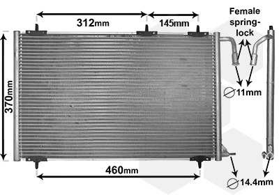 Condensator, climatizare 40005257 VAN WEZEL