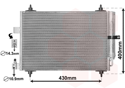 Condensator, climatizare 40005286 VAN WEZEL