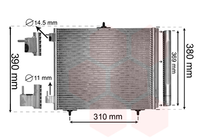 Condensator, climatizare 40005295 VAN WEZEL