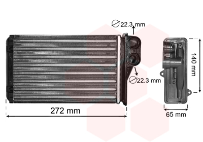 Schimbator caldura, incalzire habitaclu 40006292 VAN WEZEL
