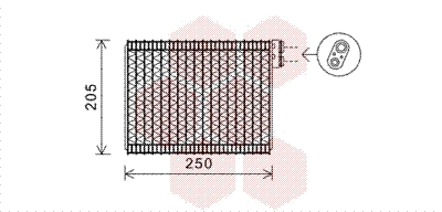 Evaporator, aer conditionat 4000V352 VAN WEZEL