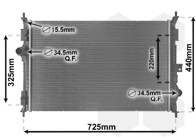 Radiator, racire motor 40012386 VAN WEZEL