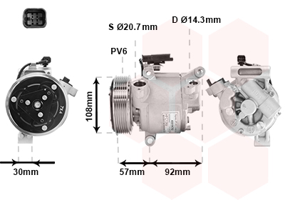 Compresor, climatizare 4001K702 VAN WEZEL