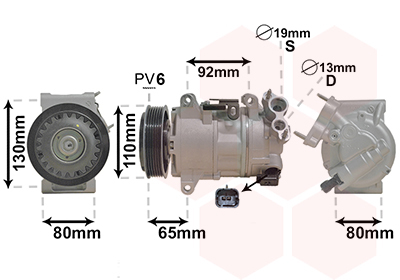 Compresor, climatizare 4001K703 VAN WEZEL