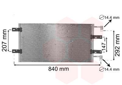 Condensator, climatizare 43005314 VAN WEZEL