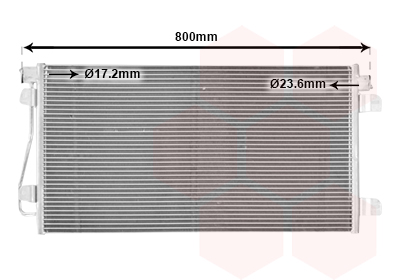 Condensator, climatizare 43005348 VAN WEZEL