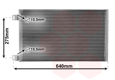 Condensator, climatizare 43005444 VAN WEZEL