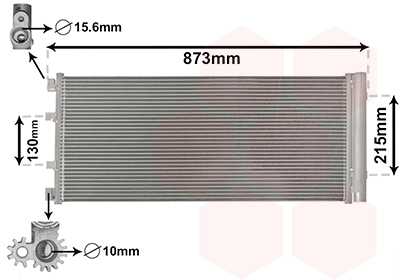 Condensator, climatizare 43005475 VAN WEZEL