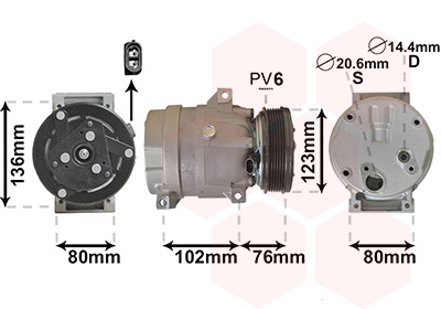 Compresor, climatizare 4300K069 VAN WEZEL