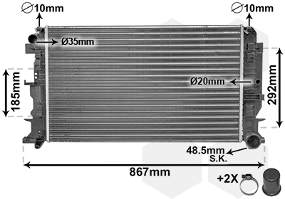 Radiator, racire motor 58002271 VAN WEZEL