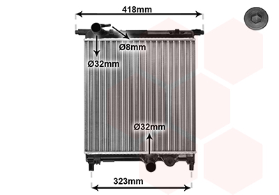 Radiator, racire motor 58002325 VAN WEZEL
