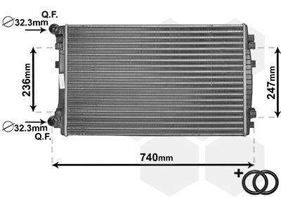 Radiator, racire motor 58002338 VAN WEZEL