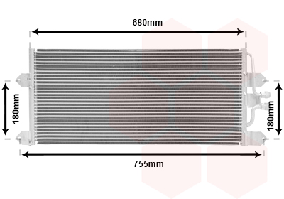 Condensator, climatizare 58005145 VAN WEZEL