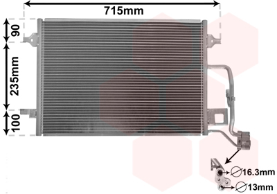 Condensator, climatizare 58005189 VAN WEZEL