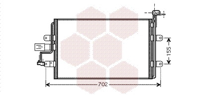 Condensator, climatizare 58005262 VAN WEZEL