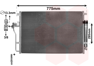 Condensator, climatizare 58005277 VAN WEZEL