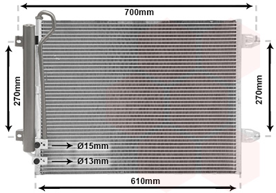 Condensator, climatizare 58005323 VAN WEZEL