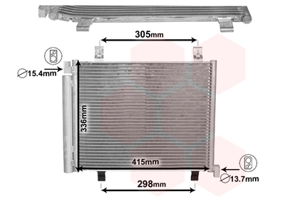 Condensator, climatizare 58005327 VAN WEZEL