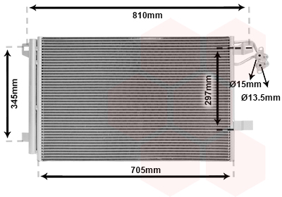 Condensator, climatizare 58005328 VAN WEZEL