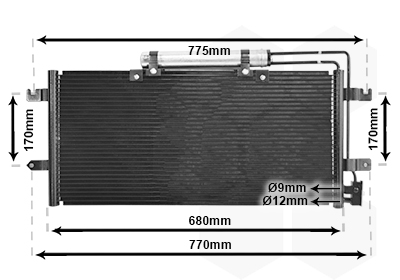 Condensator, climatizare 58015195 VAN WEZEL