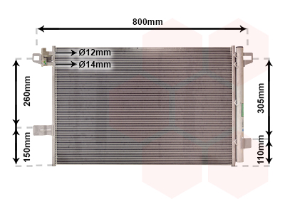 Condensator, climatizare 58015704 VAN WEZEL