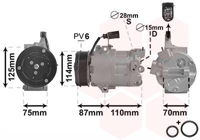 Compresor, climatizare 5801K705 VAN WEZEL