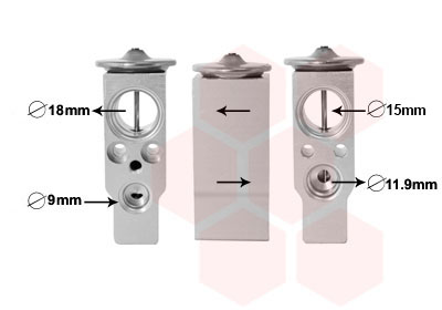Supapa expansiune, clima 59001171 VAN WEZEL