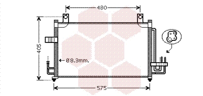 Condensator, climatizare 83005068 VAN WEZEL