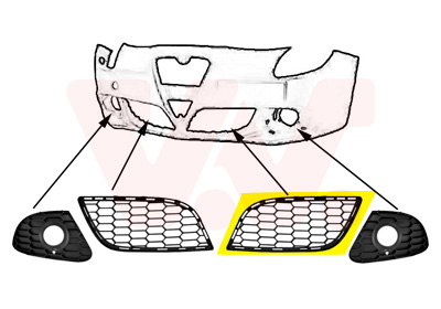 Grila ventilatie, bara protectie 0113595 VAN WEZEL