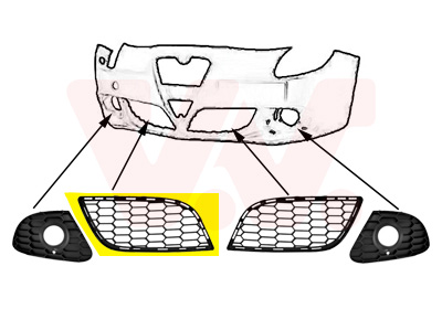 Grila ventilatie, bara protectie 0113596 VAN WEZEL