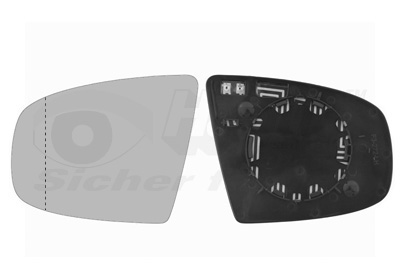 Sticla oglinda, oglinda retrovizoare exterioara 0687837 VAN WEZEL