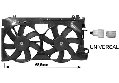 Ventilator, radiator 0955749 VAN WEZEL