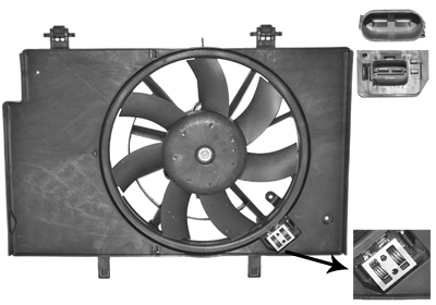Ventilator, radiator 1807749 VAN WEZEL