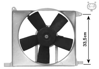 Ventilator, radiator 3734746 VAN WEZEL