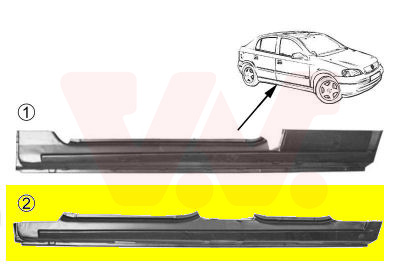 Placă de prag 3742103 VAN WEZEL