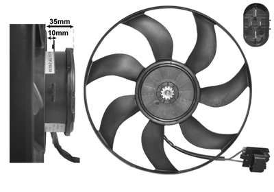 Ventilator, radiator 3749745 VAN WEZEL