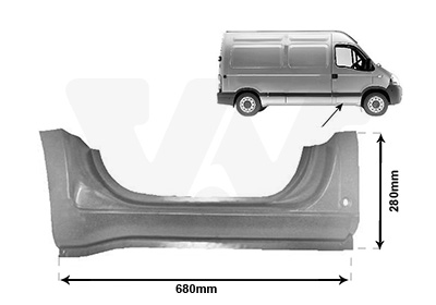 Placă de prag 4387102 VAN WEZEL
