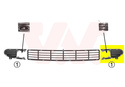 Grila ventilatie, bara protectie 5878591 VAN WEZEL