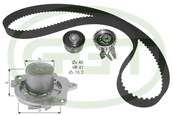 Set pompa apa + curea dintata KPA20114 GGT