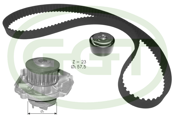 Set pompa apa + curea dintata KPA20119 GGT