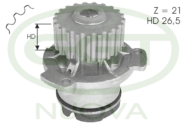 Pompă de apă, răcire motor PA10547 GGT